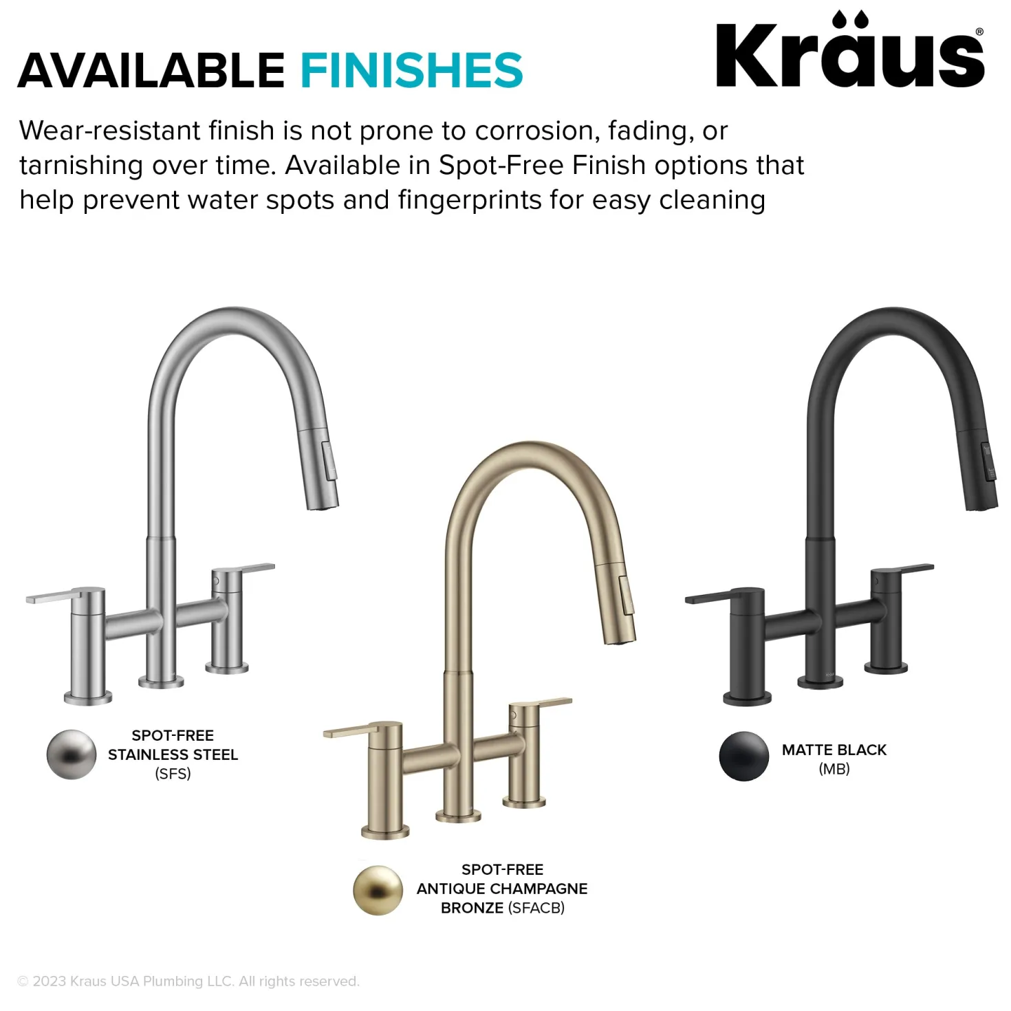 KRAUS Contemporary Bridge Kitchen Faucet with Spray-Head in Spot-Free Stainless