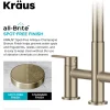 KRAUS Contemporary Bridge Kitchen Faucet with Spray-Head in Antique Bronze