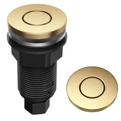 KRAUS Contemporary Flat Top Button Garbage Disposal Air Switch Kit in Brushed Brass