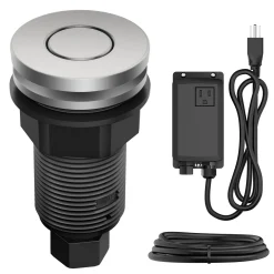 KRAUS Contemporary Flat Top Button Garbage Disposal Air Switch Kit in Spot-Free Stainless