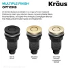 KRAUS Contemporary Flat Top Button Garbage Disposal Air Switch Kit in Matte Black