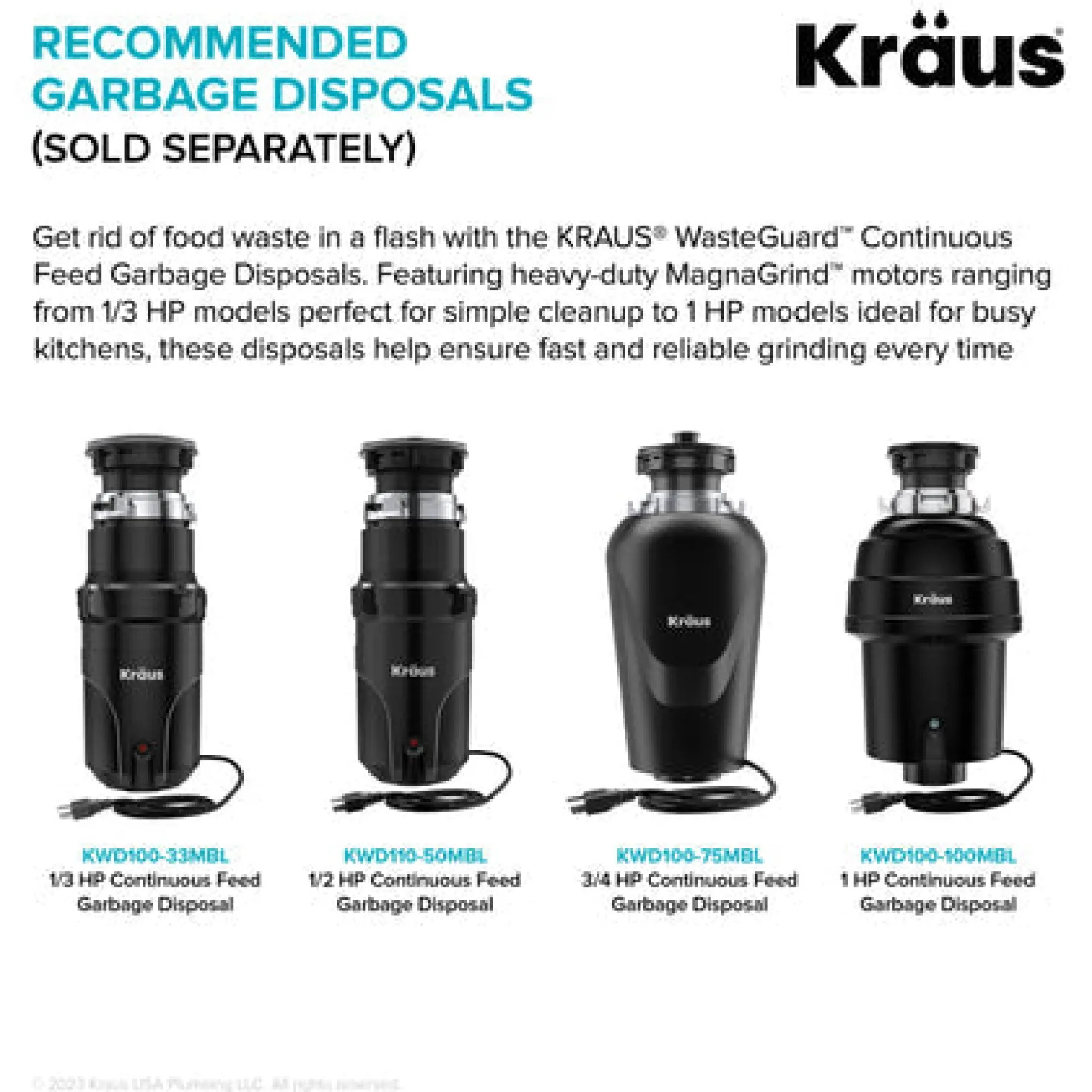 KRAUS Contemporary Flat Top Button Garbage Disposal Air Switch Kit in Matte Black