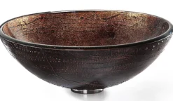 KRAUS Copper Illusion Glass Vessel Bathroom Sink with PU-MR