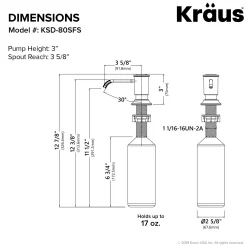 KRAUS Deck Mount Kitchen Soap Dispenser