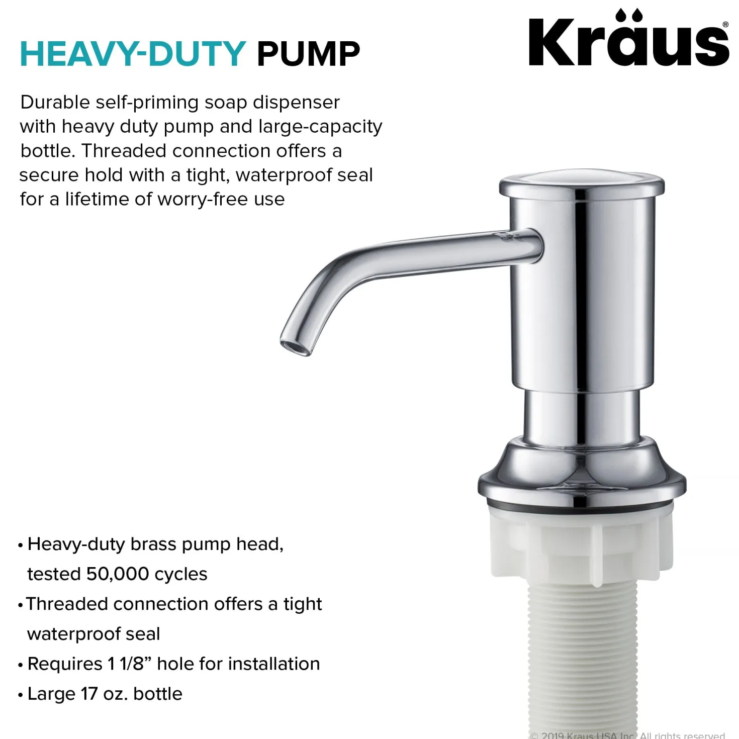 KRAUS Deck Mount Kitchen Soap Dispenser