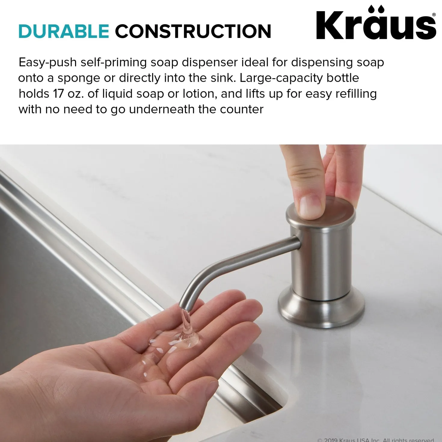 KRAUS Deck Mount Kitchen Soap Dispenser