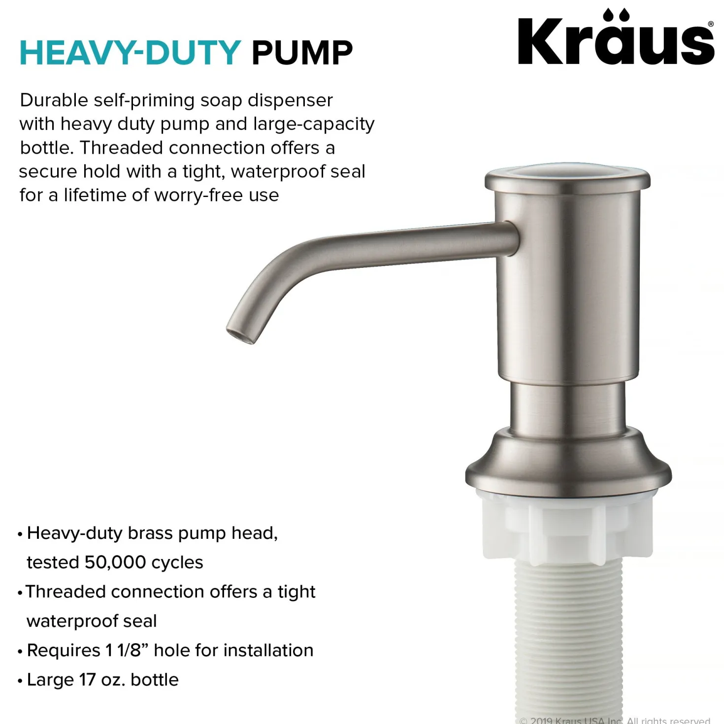 KRAUS Deck Mount Kitchen Soap Dispenser