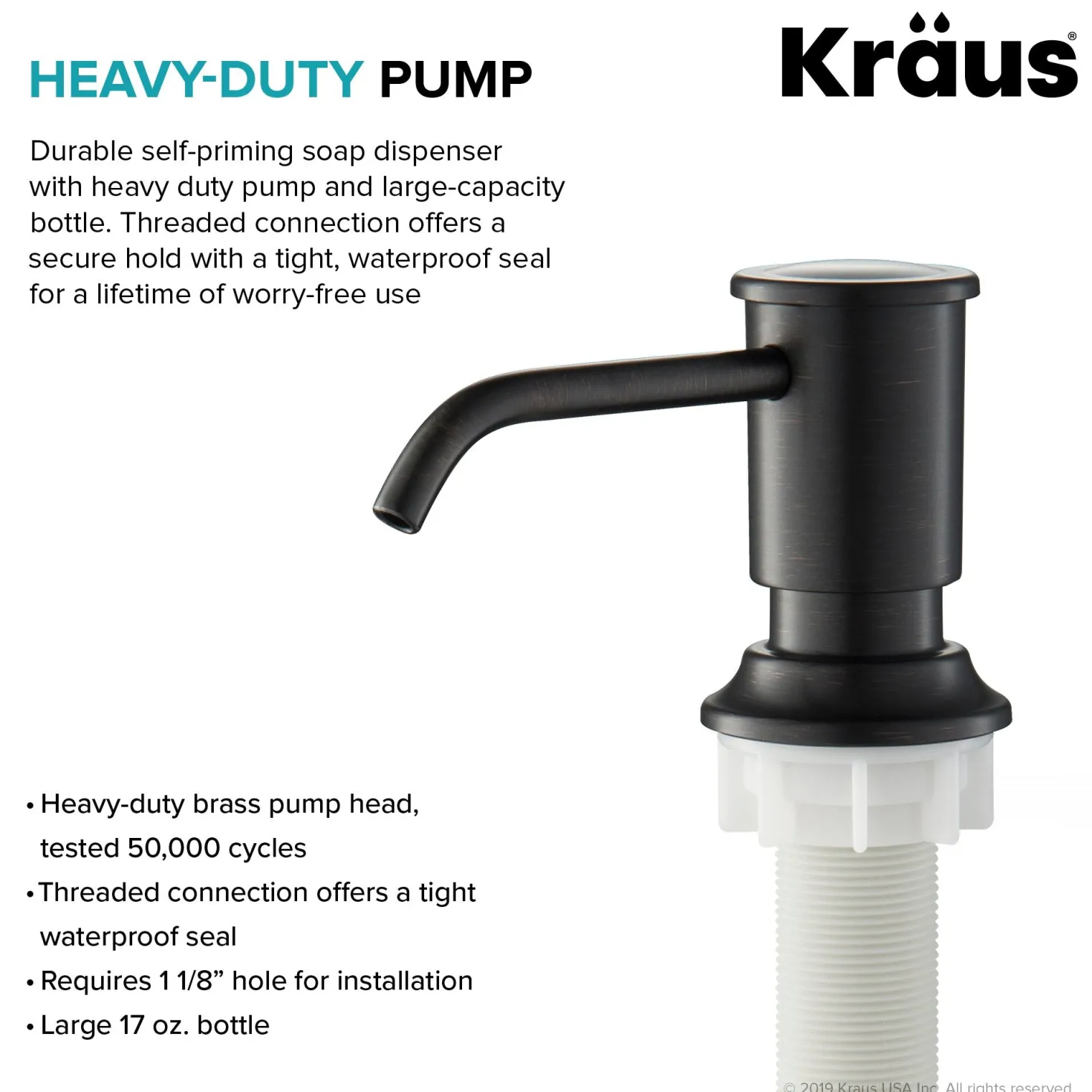 KRAUS Deck Mount Kitchen Soap Dispenser