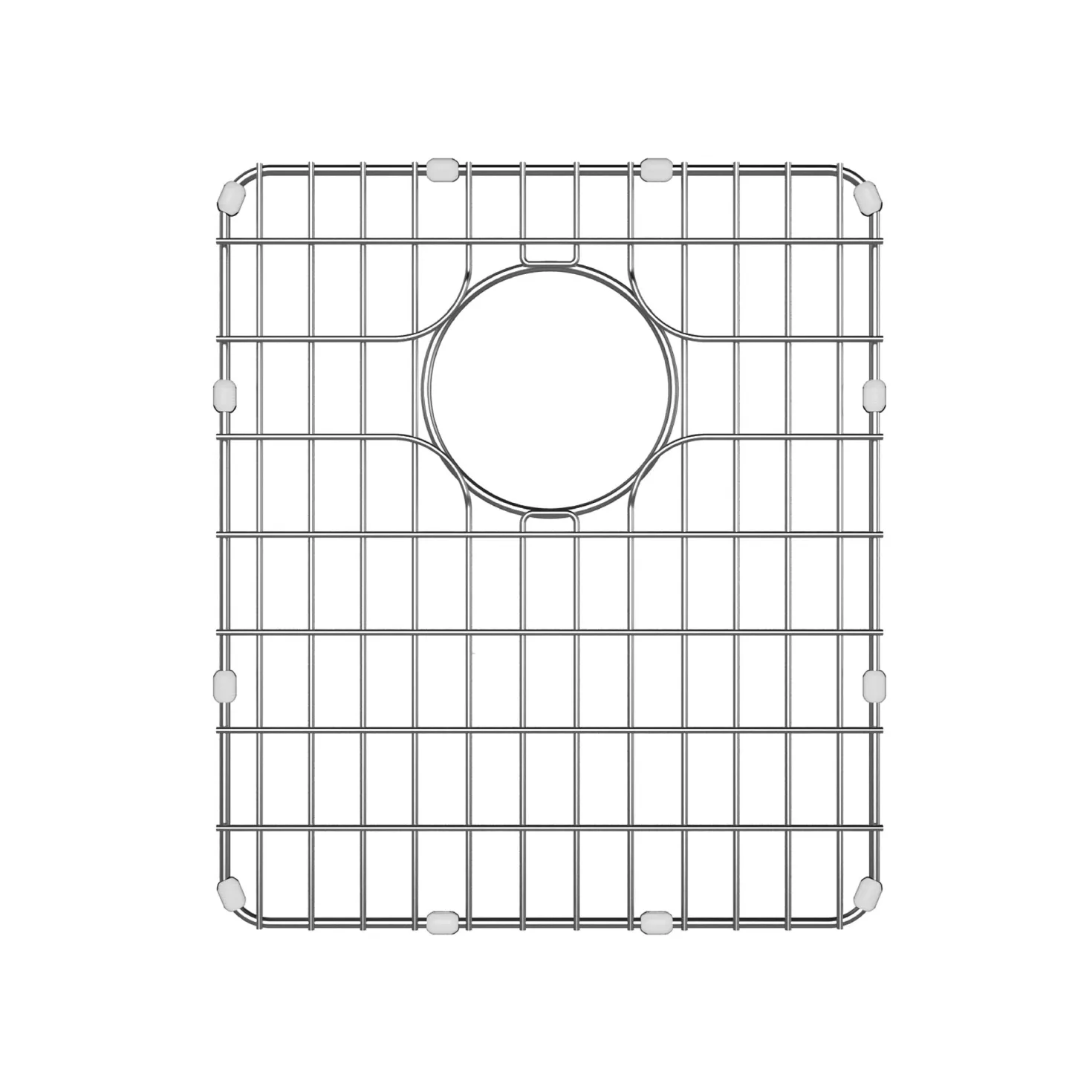 KRAUS Dex Series 17 Inch Stainless Steel Kitchen Sink Bottom Grid with Soft Rubber Bumpers