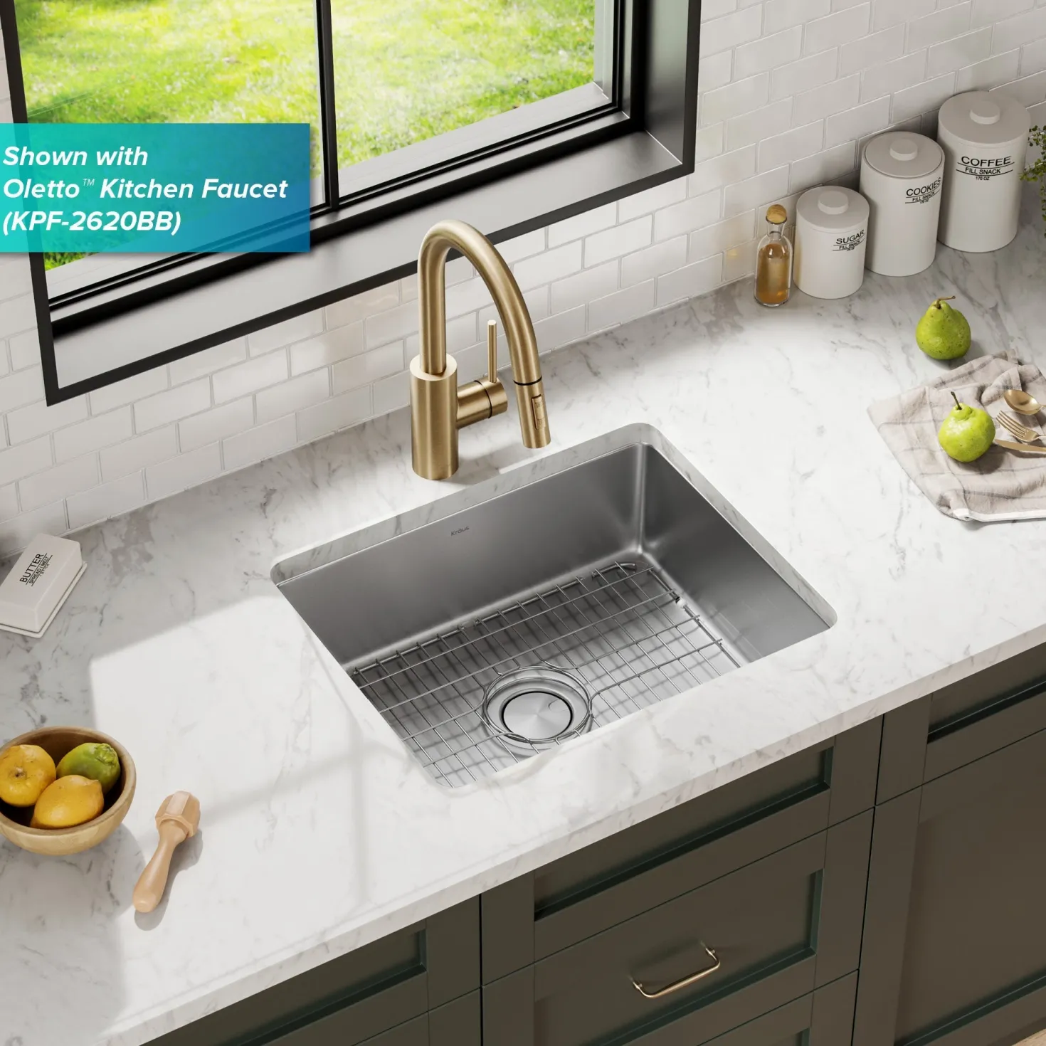 KRAUS Dex 21" Undermount 16 Gauge Stainless Steel Kitchen Sink