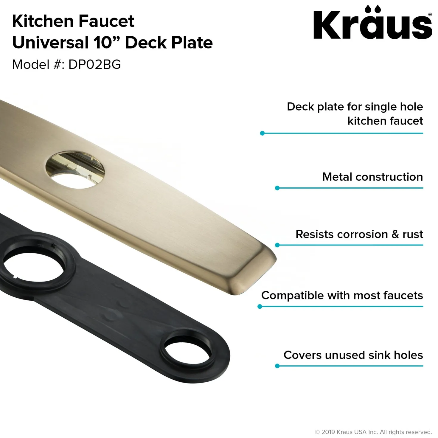 KRAUS DP02 Deck Plate for Kitchen Faucet