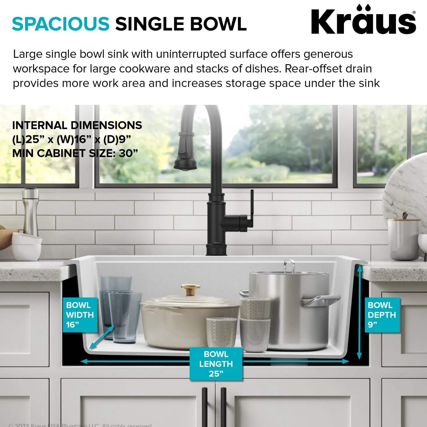 KRAUS 28” Drop-In Granite Composite Workstation Kitchen Sink in Metallic Black