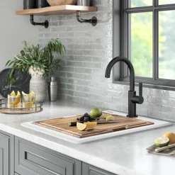 KRAUS 18” Drop-In Granite Composite Workstation Kitchen Bar Sink in White