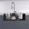 KRAUS 31" Dual Mount Single Bowl Granite Kitchen Sink with Topmount and Undermount Installation in Black Onyx