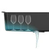 KRAUS 24" Dual Mount Single Bowl Granite Kitchen Sink with Topmount and Undermount Installation in Black Onyx