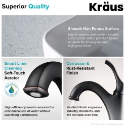 KRAUS Elavo 19-Inch Modern Rectangular White Porcelain Ceramic Bathroom Vessel Sink and Arlo Faucet Combo Set with Pop-Up Drain
