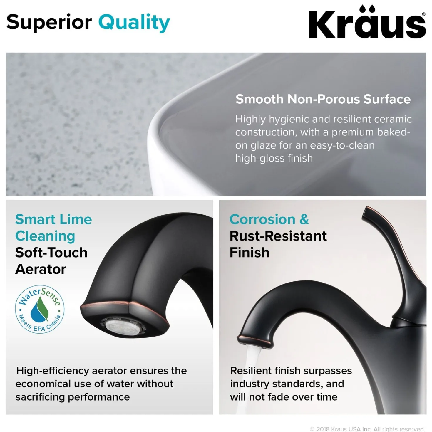 KRAUS Elavo 19-Inch Modern Rectangular White Porcelain Ceramic Bathroom Vessel Sink and Arlo Faucet Combo Set with Pop-Up Drain