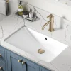 KRAUS Elavo 23" Rectangular Porcelain Undermount Bathroom Sink in White