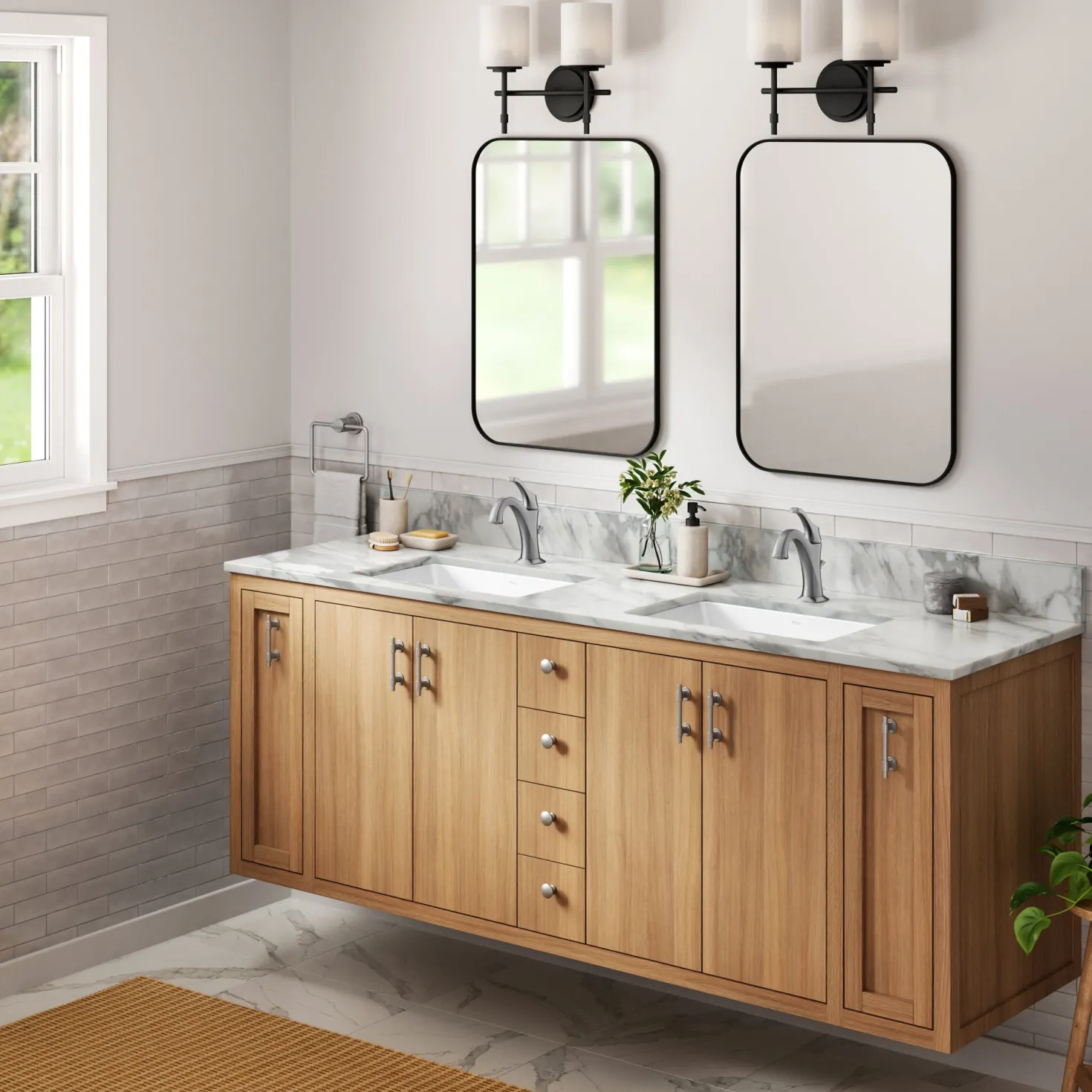 KRAUS Elavo 21-1/8" Rectangular Porcelain Undermount Bathroom Sink in White
