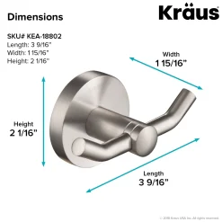 KRAUS Elie Bathroom Robe and Towel Double Hook