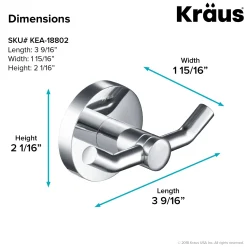 KRAUS Elie Bathroom Robe and Towel Double Hook