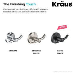 KRAUS Elie Bathroom Robe and Towel Double Hook