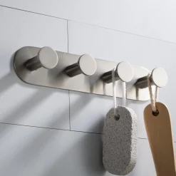 KRAUS Elie Bathroom Robe and Towel Hook Rack with 4 Hooks