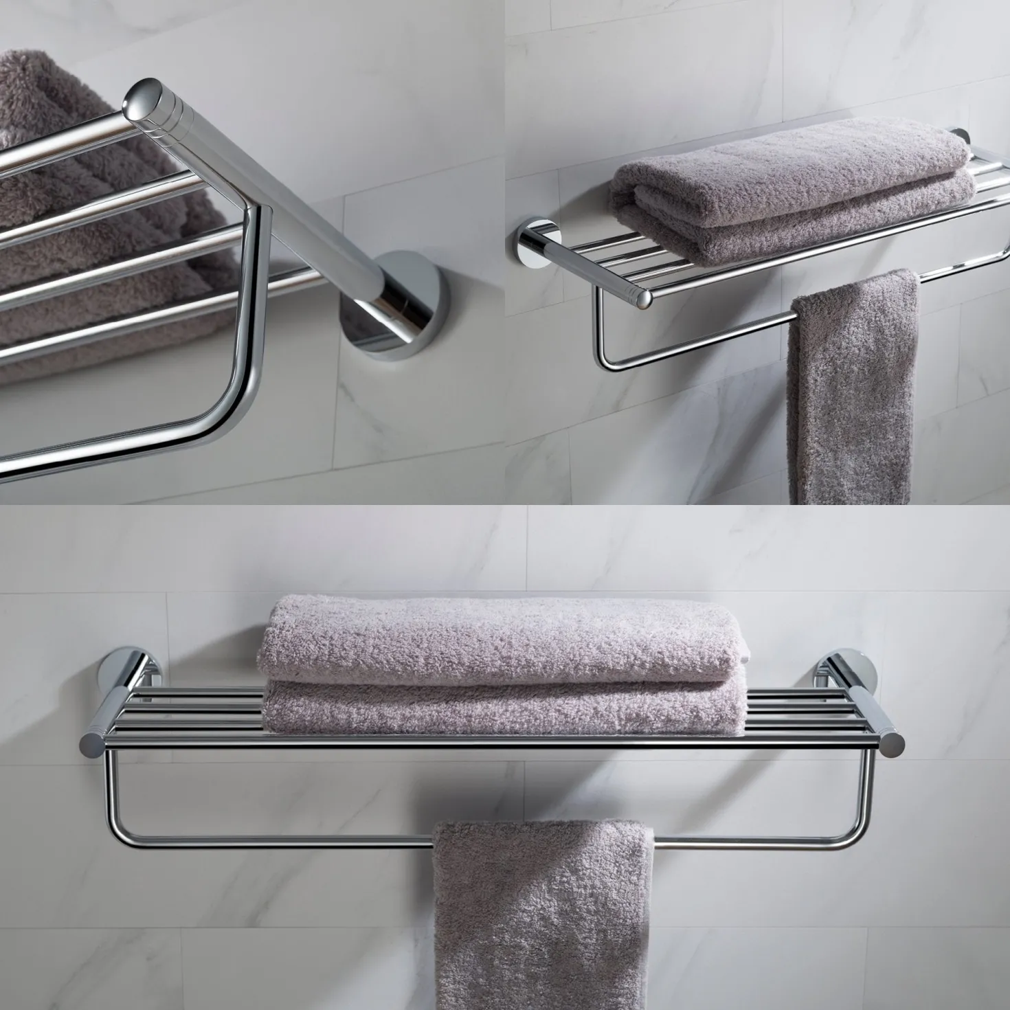 KRAUS Elie Bathroom Shelf with Towel Bar