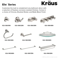 KRAUS Elie Bathroom Shelf with Towel Bar