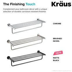KRAUS Elie Bathroom Shelf with Towel Bar