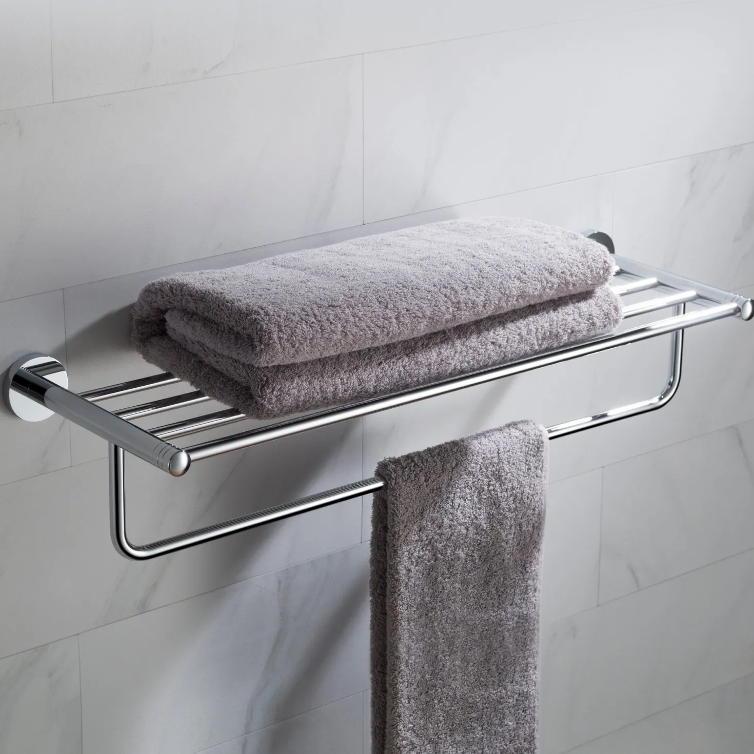 KRAUS Elie Bathroom Shelf with Towel Bar