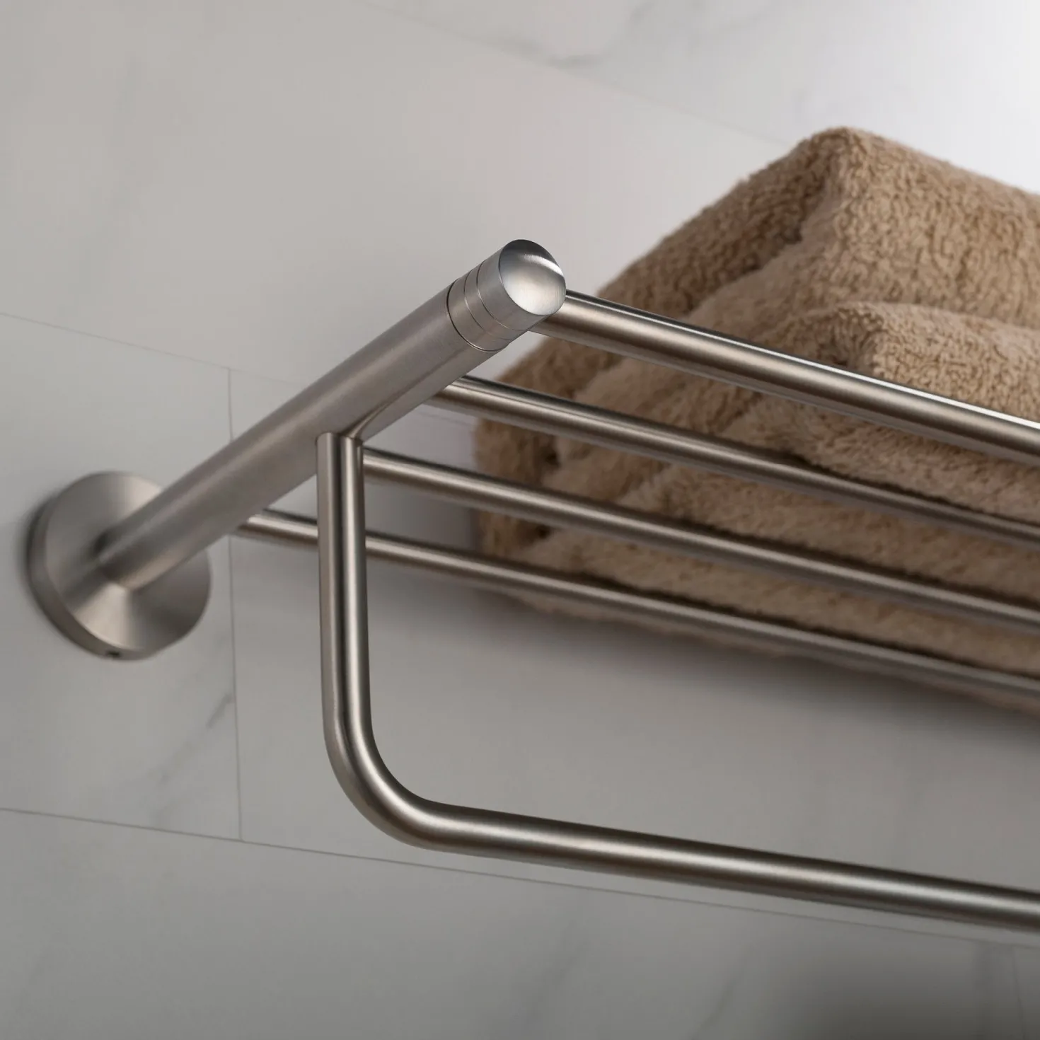 KRAUS Elie Bathroom Shelf with Towel Bar