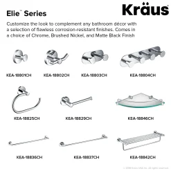 KRAUS Elie Bathroom Shelf with Towel Bar