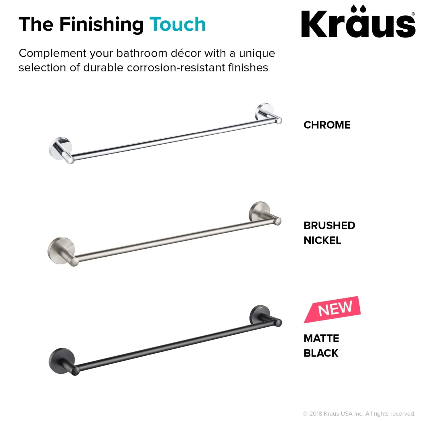 KRAUS Elie Bathroom Towel Bar