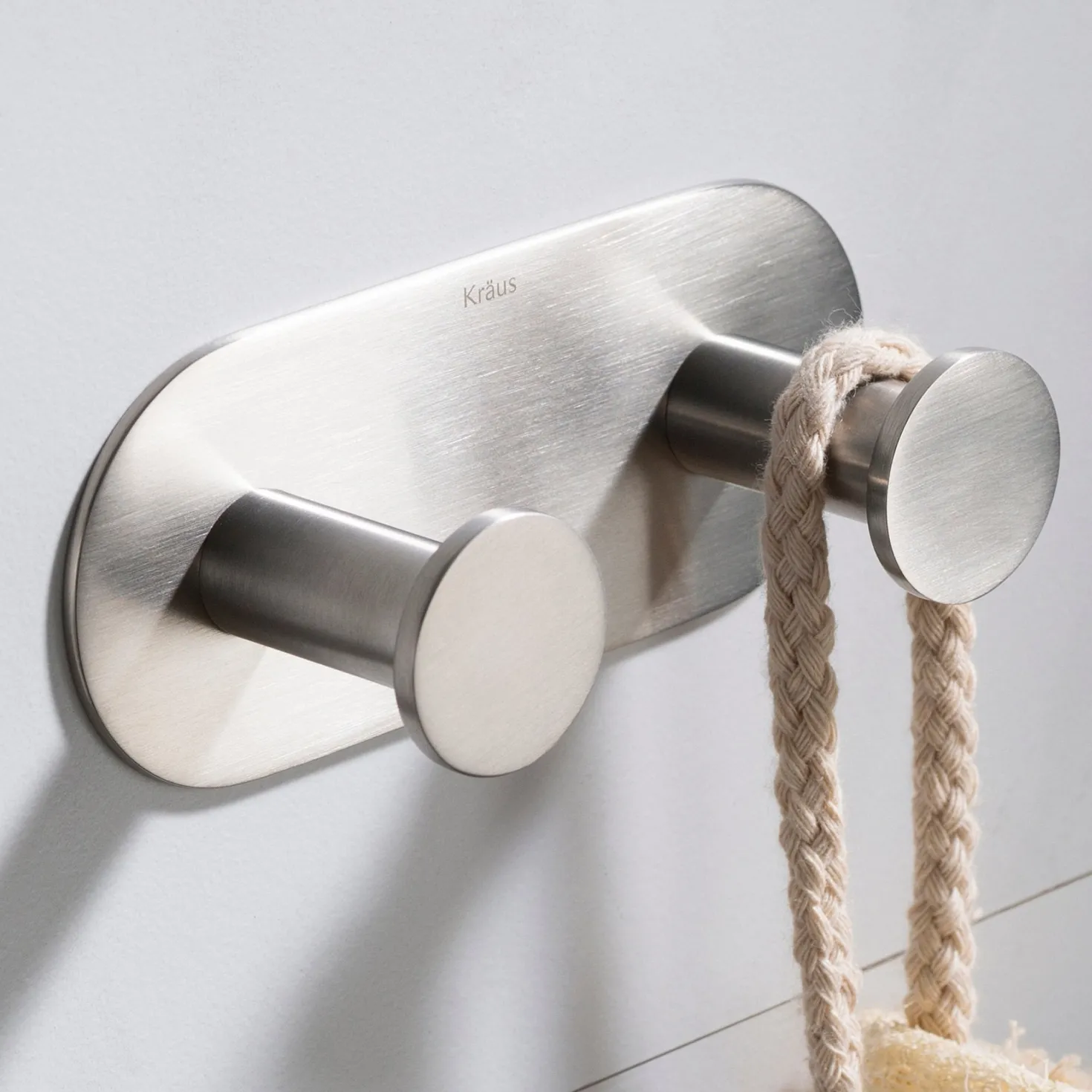 KRAUS Elie Bathroom Wall Mount Robe and Towel Double Hook