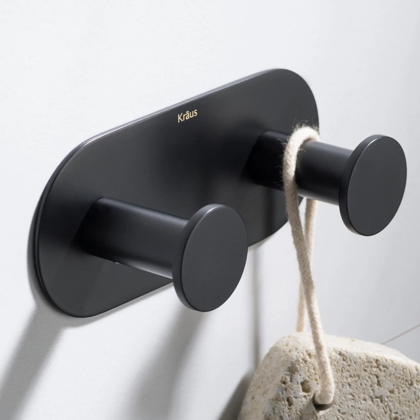 KRAUS Elie Bathroom Wall Mount Robe and Towel Double Hook