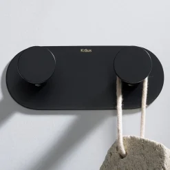 KRAUS Elie Bathroom Wall Mount Robe and Towel Double Hook