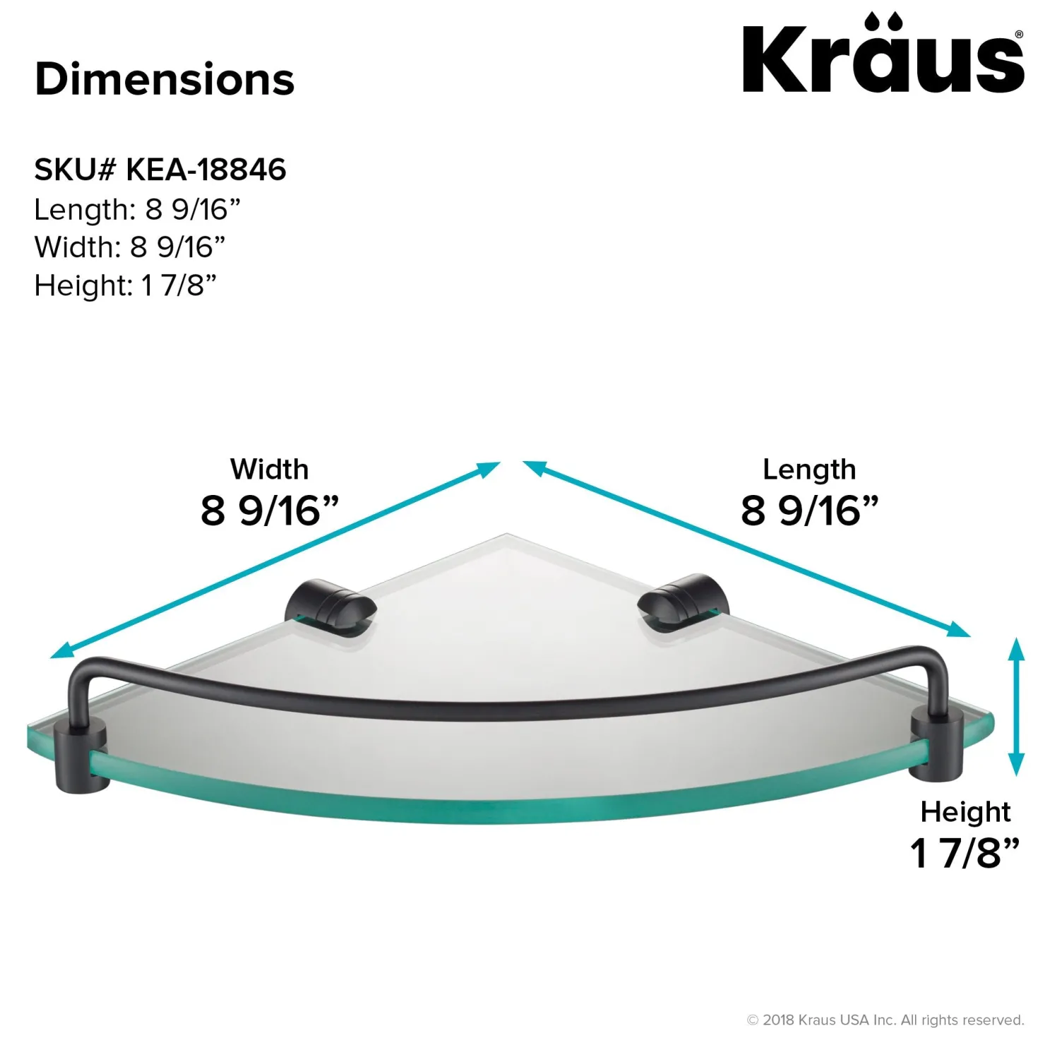 KRAUS Elie Corner Bathroom Shelf