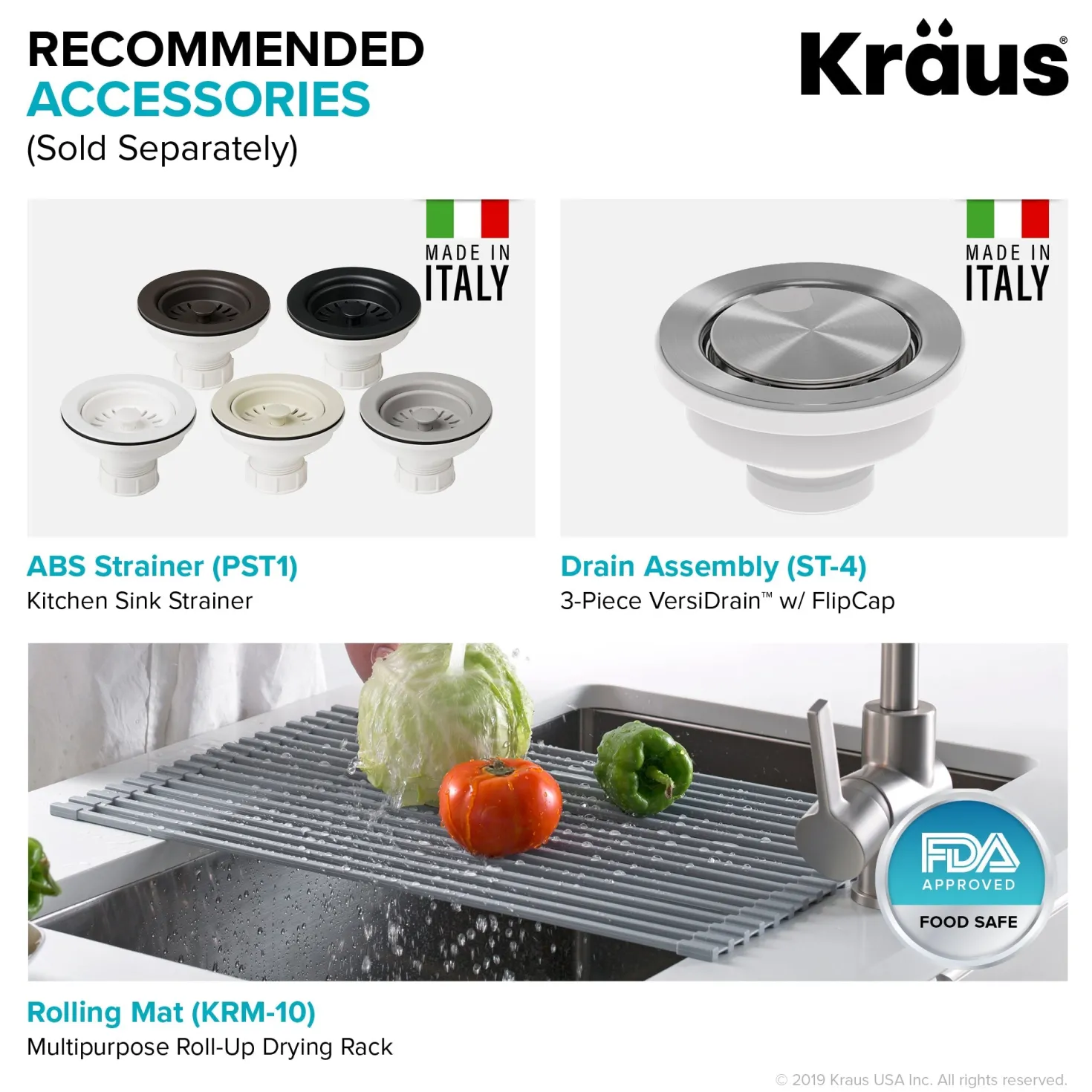 KRAUS Forteza 33" Dual Mount 60/40 Double Bowl Granite Kitchen Sink in Black