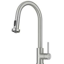 KRAUS 2-Function Single Handle Pull Down Kitchen Faucet in Spot-Free Stainless