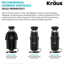 KRAUS Garbage Disposal Push Button Air Switch Kit in Matte Black