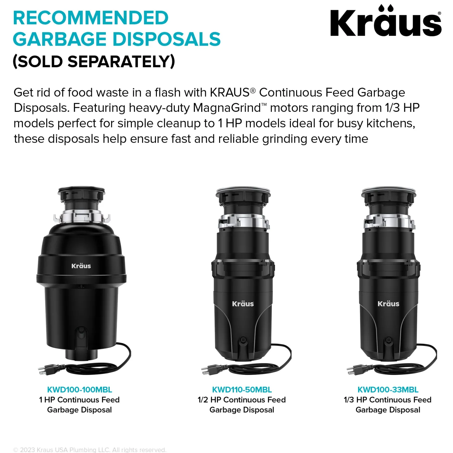 KRAUS Garbage Disposal Push Button Air Switch Kit in Chrome