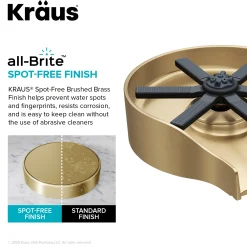 KRAUS Glass Rinser in Brushed Brass