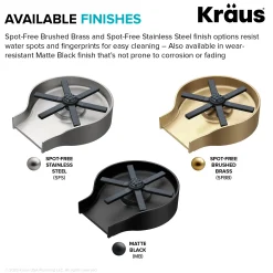 KRAUS Glass Rinser in Brushed Brass