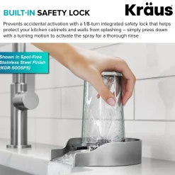 KRAUS Glass Rinser in Brushed Brass
