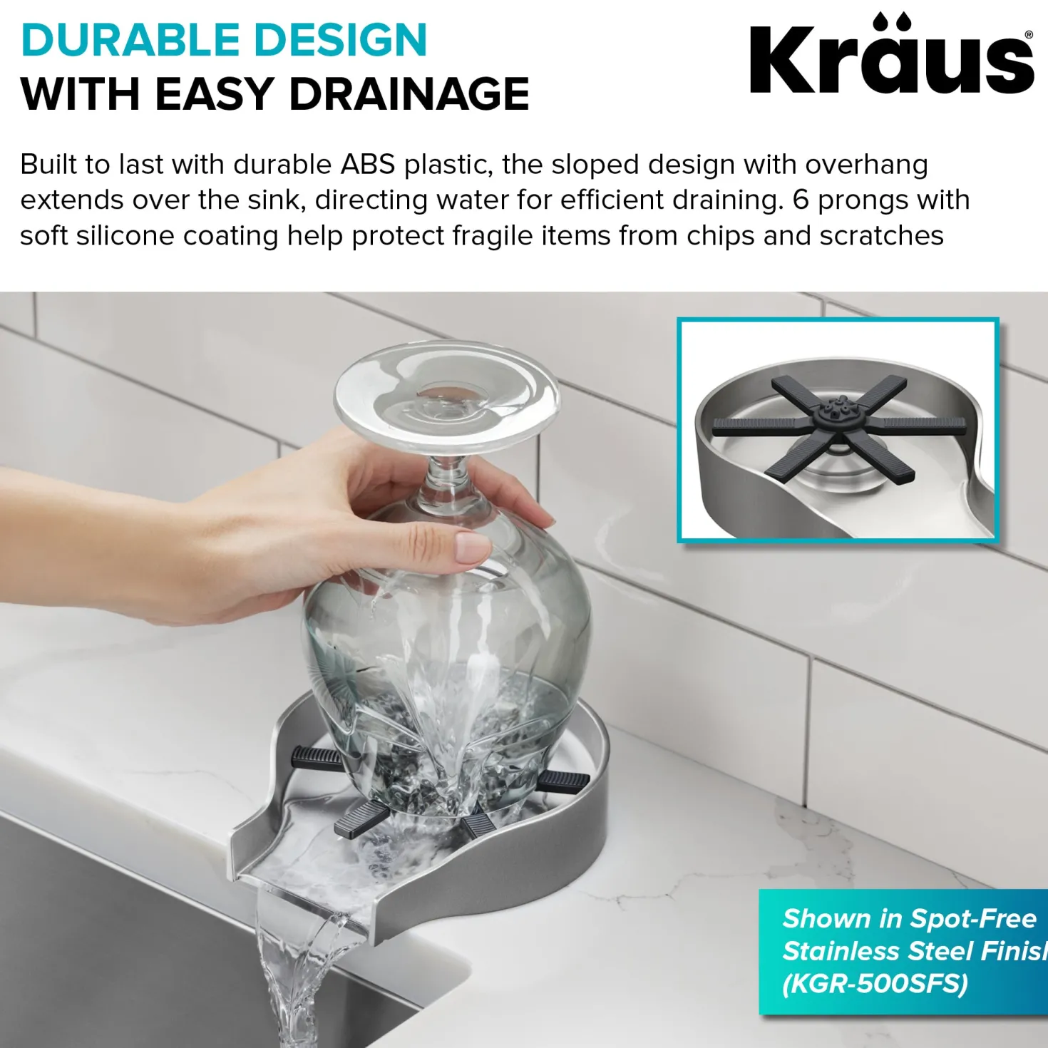 KRAUS Glass Rinser in Matte Black