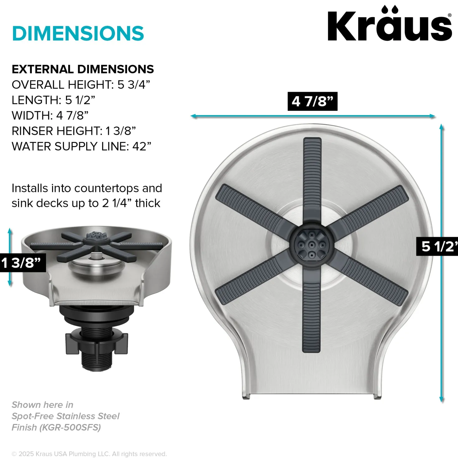 KRAUS Glass Rinser in Matte Black
