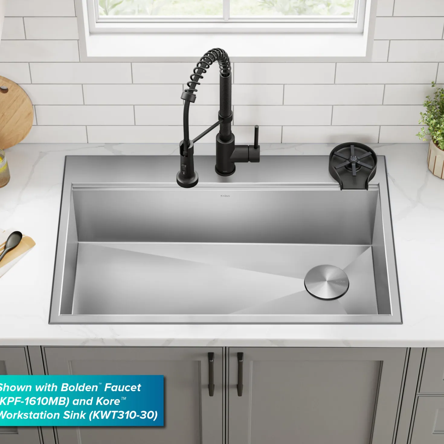 KRAUS Glass Rinser in Matte Black
