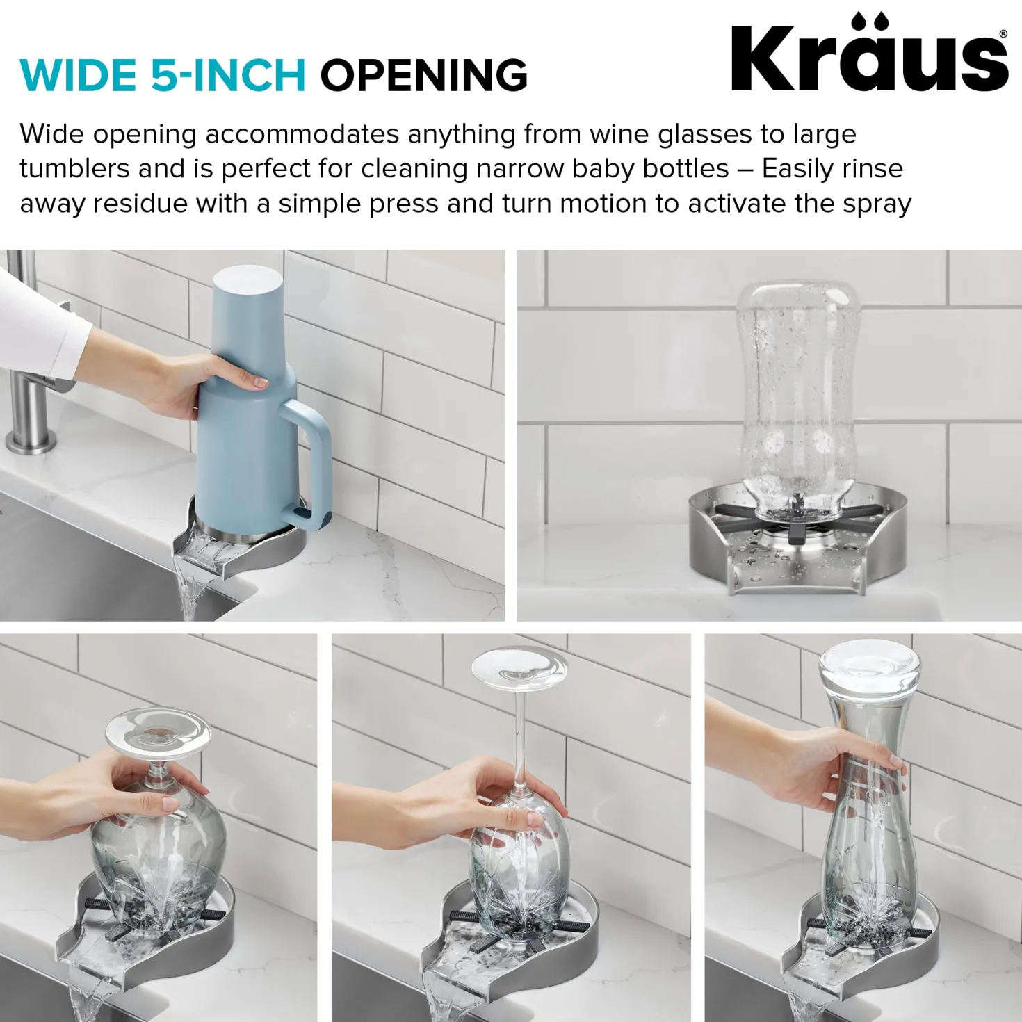 KRAUS Glass Rinser in Matte Black