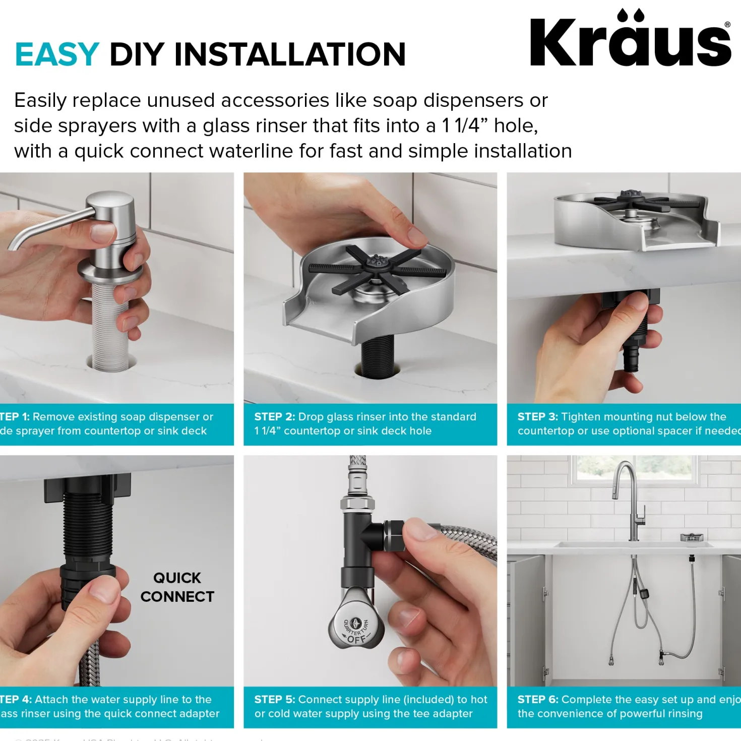 KRAUS Glass Rinser in Matte Black
